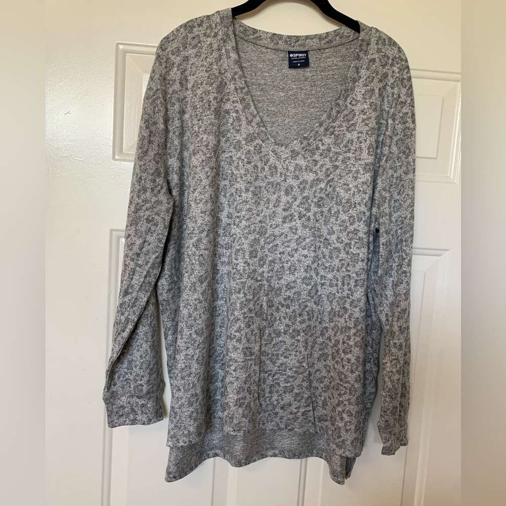 Spirit Jersey Women’s Animal Print Oversized Hi Low Tunic NWOT 🌴